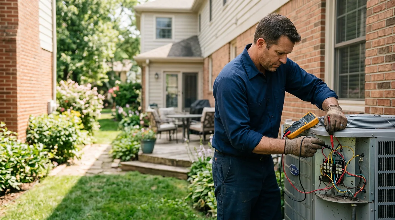HVAC technician working near Topsham, ME
